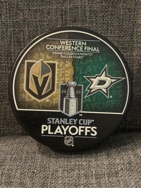 Dallas Stars vs Vegas Golden Knights 2023 NHL Playoffs Match Up Hockey Puck